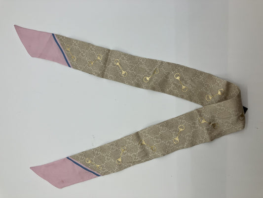 グッチ ＧＧ柄 ツイリースカーフ ８４×５ｃｍ 送料無料