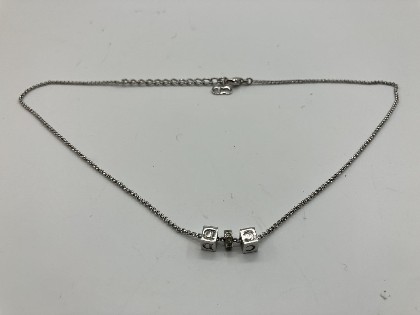 Christian Dior Necklace 43cm (16.93 inch) Silver Free Shipping 