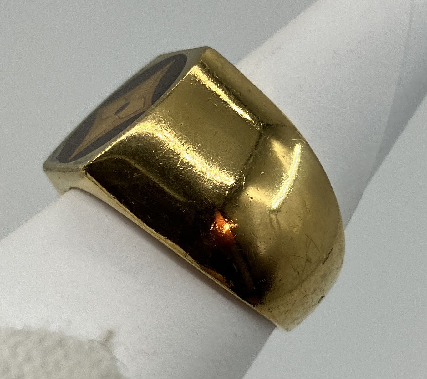 LOUIS VUITTON M65496 Monogram Bergfleur Signet Ring SV925 15.9g ไซส์ L (JP21) (US10) (EU61) จัดส่งฟรี 