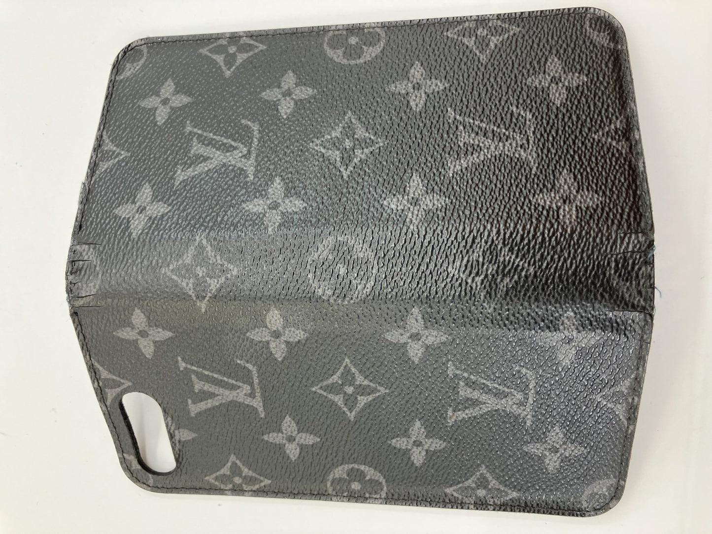 LOUIS VUITTON Monogram Eclipse M62641 ซองใส่ iPhone 7 Plus (รองรับ 8 Plus) สีดำ 