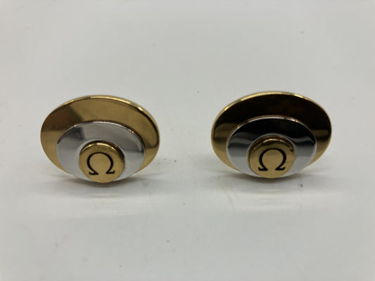 OMEGA cufflinks, large size, gold and silver, non-original box included, free shipping 