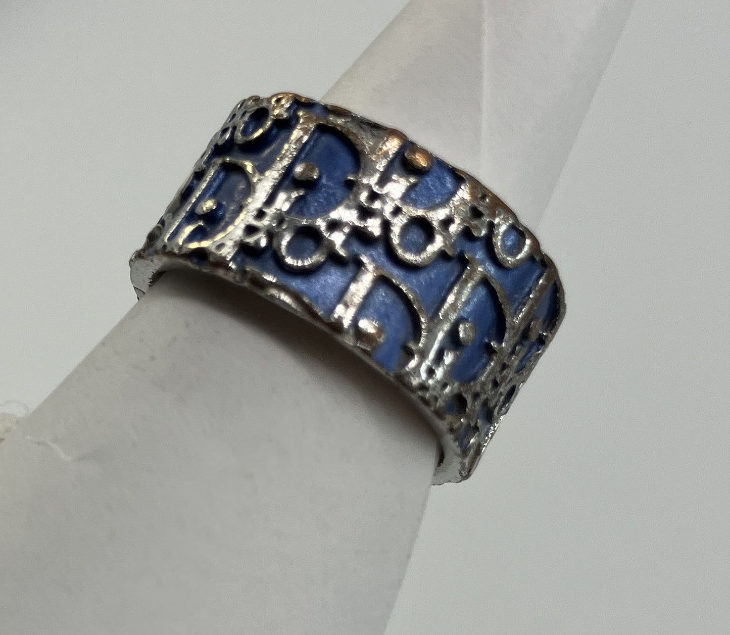 Christian Dior Trotter Blue Ring, Actual Size (JP 12)(52)(US 6.5) Free Shipping 