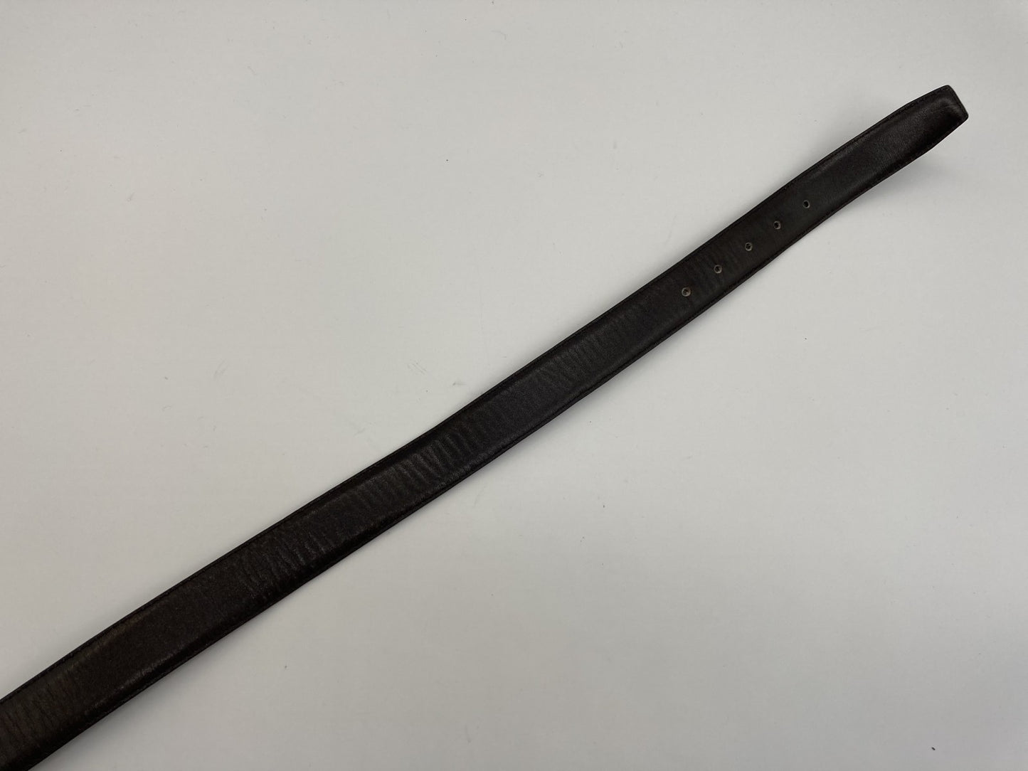 Celine black leather belt with carriage hardware, length 86cm, width 3cm
