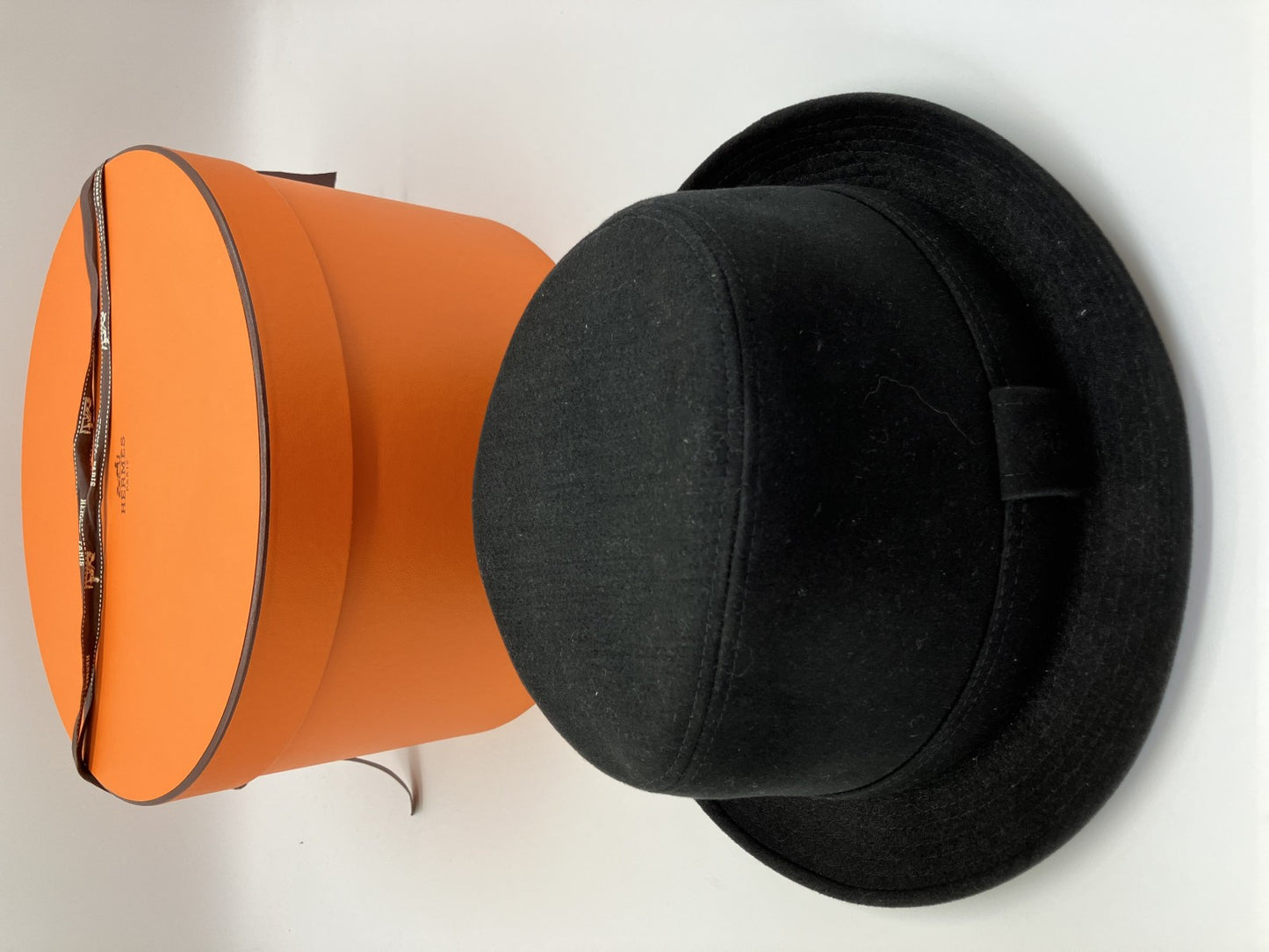 エルメス Hロゴハット 59 コットンブラック 箱付 送料無料