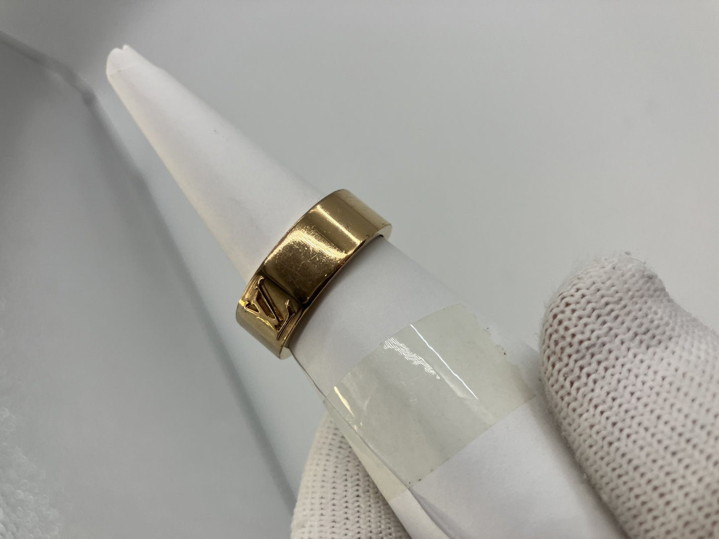 Louis Vuitton M00514 Berg LV Instinct OB0262 Ring L GP Gold Size L (21) (61) (US 10) Free Shipping 