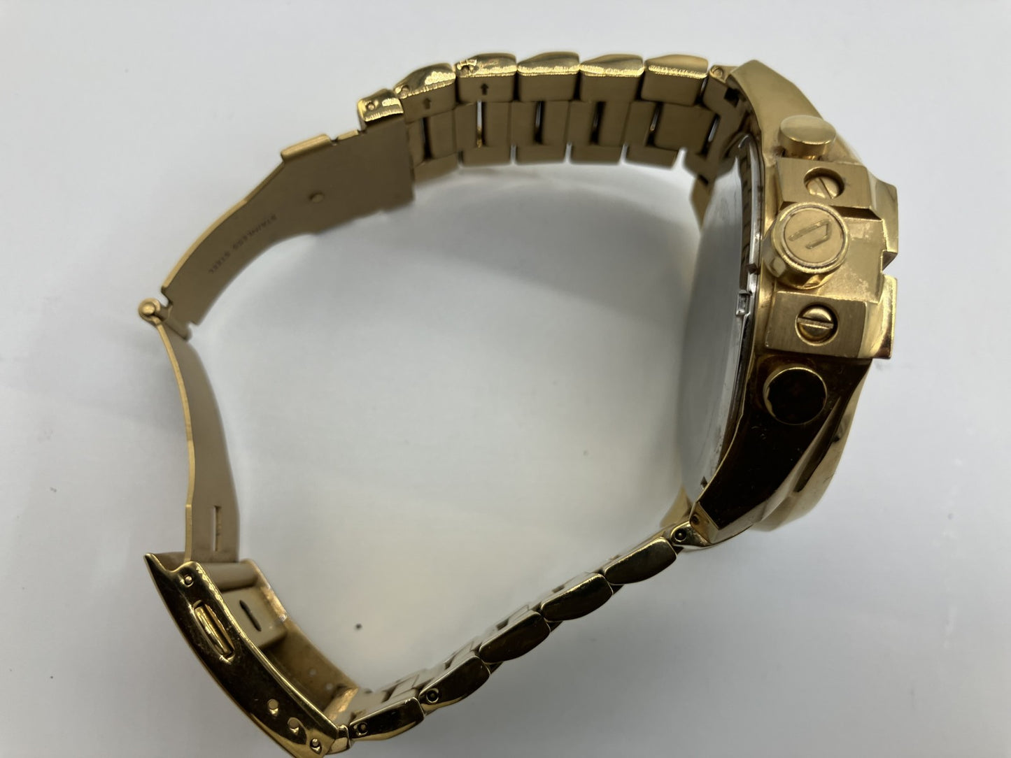 Diesel Mega Chief DZ4360 battery replaced gold diameter 57mm chronograph