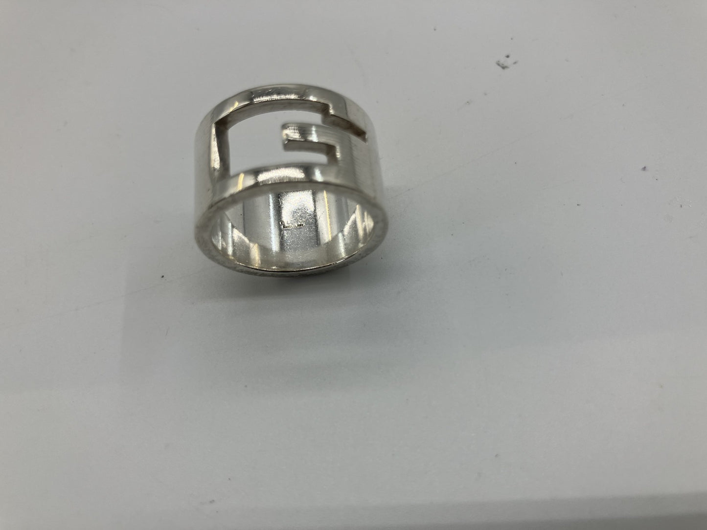 GUCCI Icon Ring SV925 11.5g ขนาด 12 (US 6.5) (52) ความกว้างแหวน 1.2cm จัดส่งฟรี 