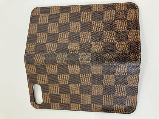 Louis Vuitton LOUIS VUITTON เคสโทรศัพท์มือถือ iPhone 8 Plus Folio (ใช้ได้กับ 7 Plus ด้วย) สมาร์ทโฟน Damier Ebene N61068 