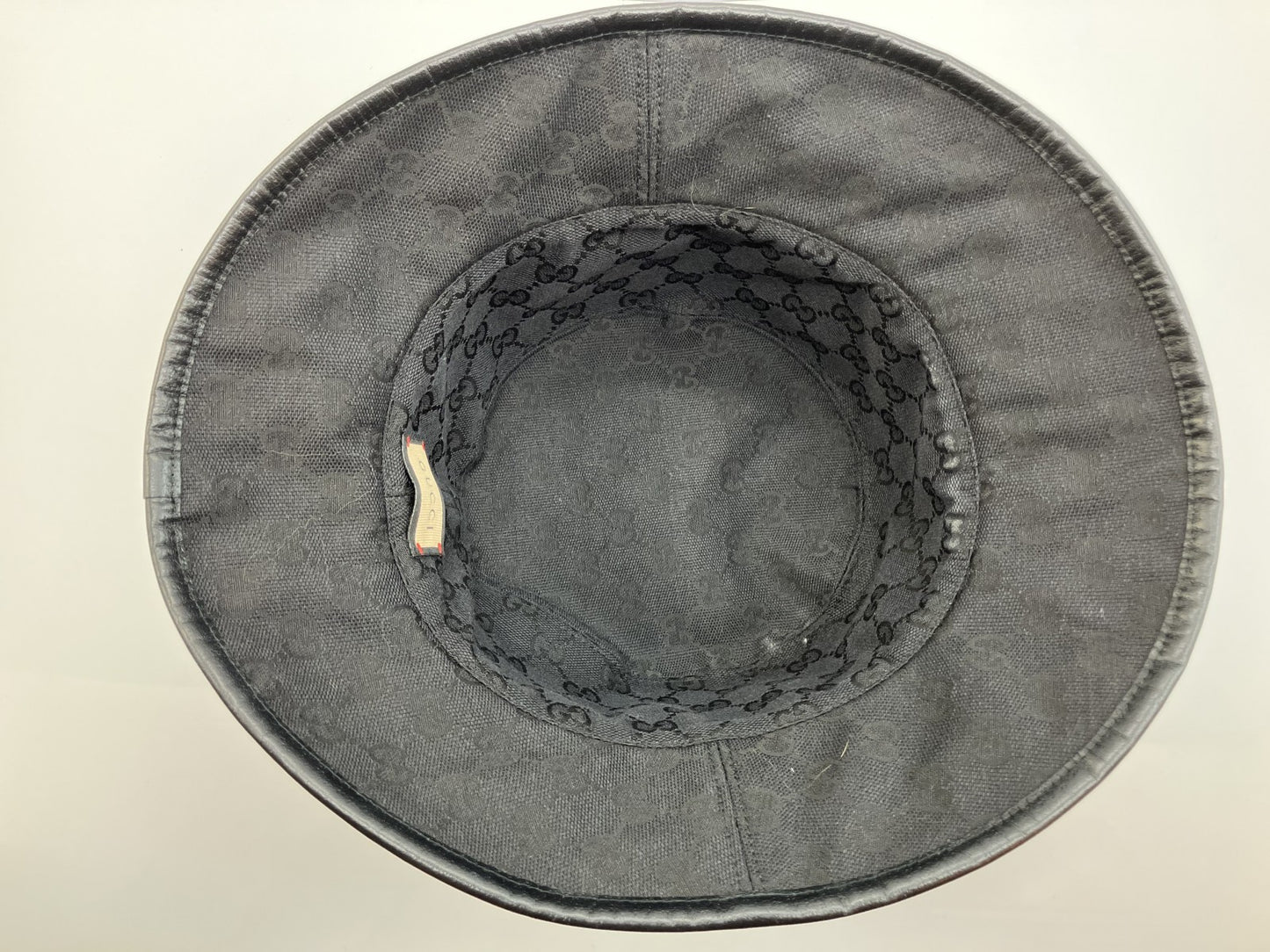 Gucci GG Canvas Hat Gray 59cm head circumference 9cm height 7cm brim