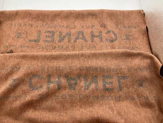 シャネル ロゴ ストール ファブリック ベージュ 210×72ｃｍ (82.68×28.35 インチ) 送料無料