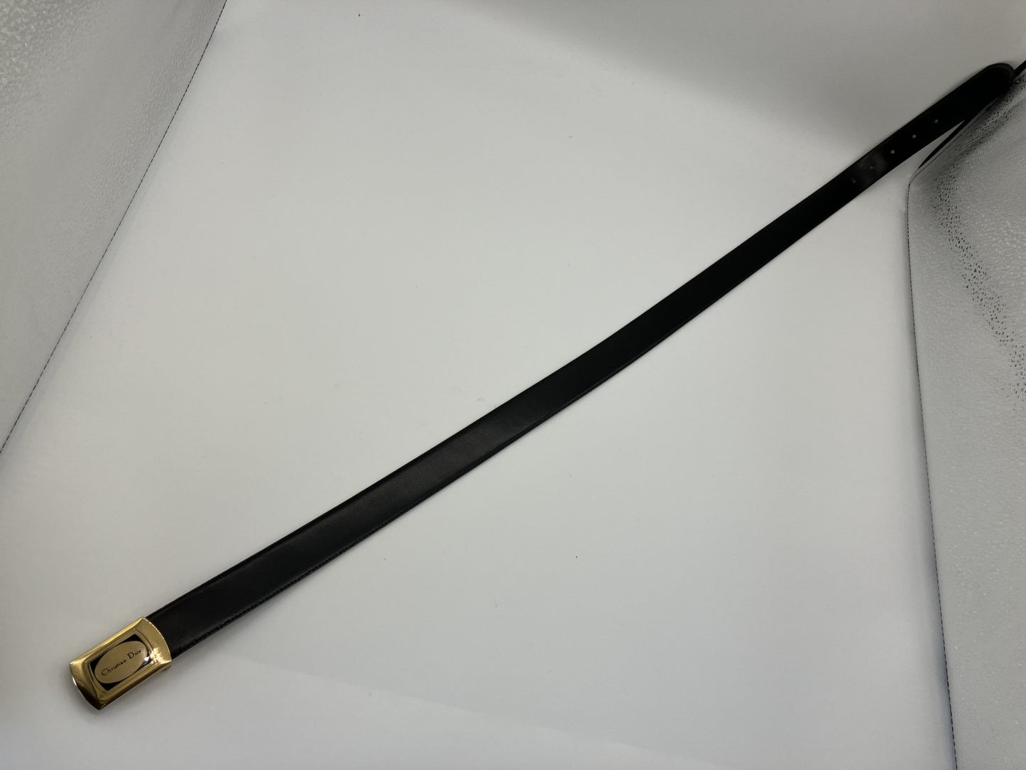 Christian Dior Belt Buckle x 2 Black & Gold Length 100cm