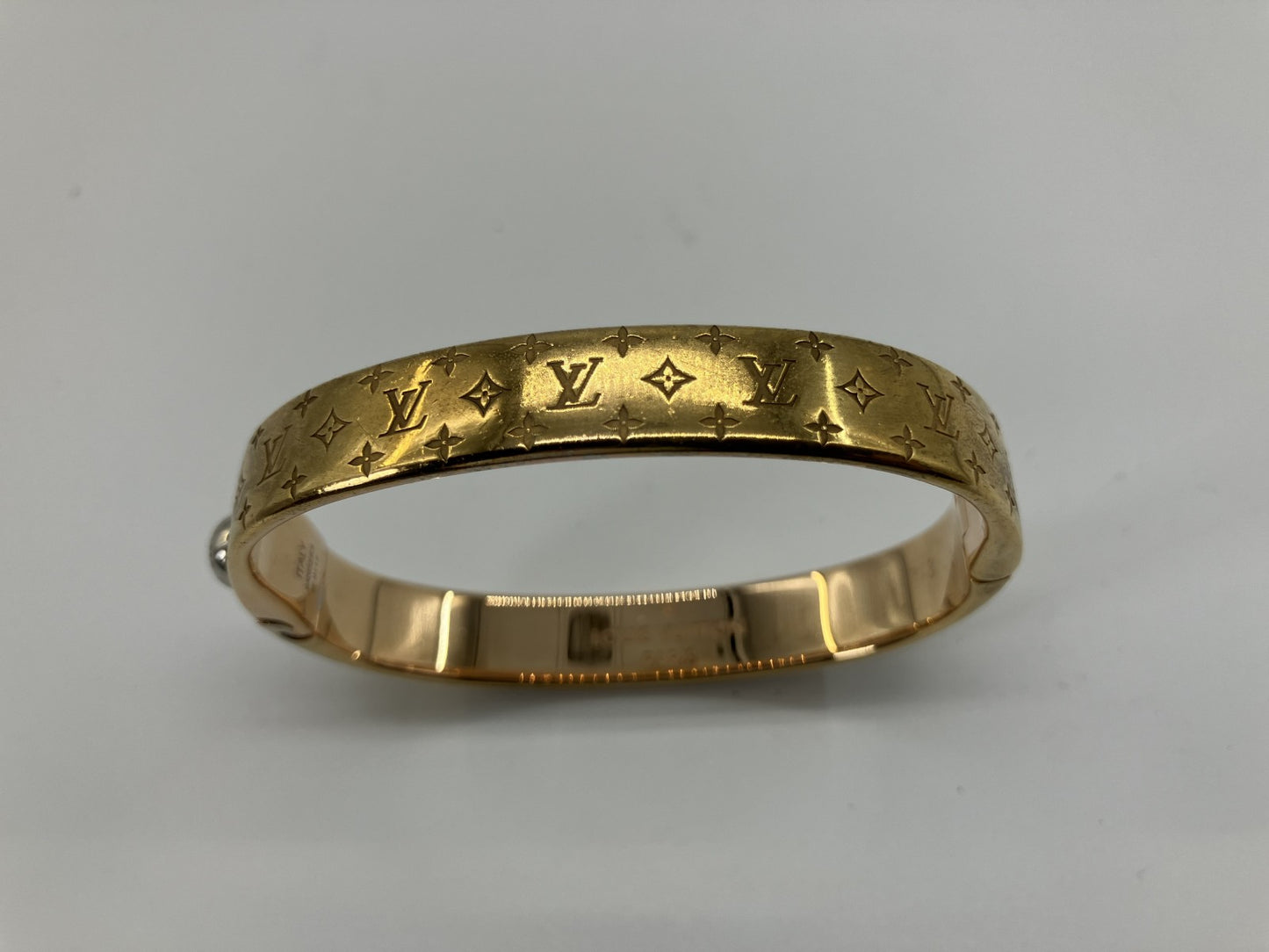 ＬＯＵＩＳ ＶＵＩＴＴＯＮ ルイ ヴィトン カフ・ナノグラム Ｓ腕周り１６．５ｃｍ ブレスレット・バングル ゴールド