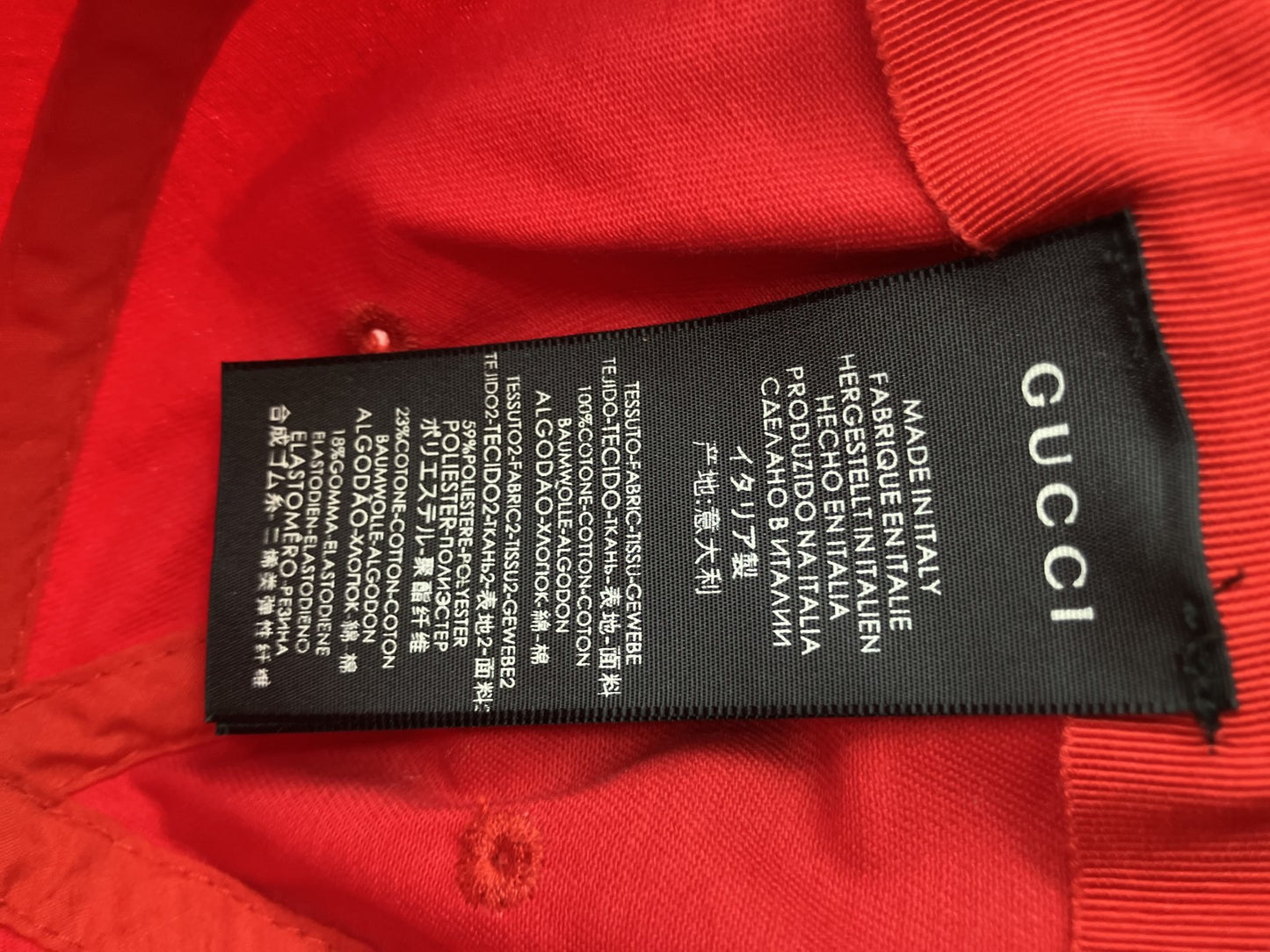 Gucci Nylon Cap Wool Red ไซส์ (L) 59cm (23.23 inch) ส่งฟรี 