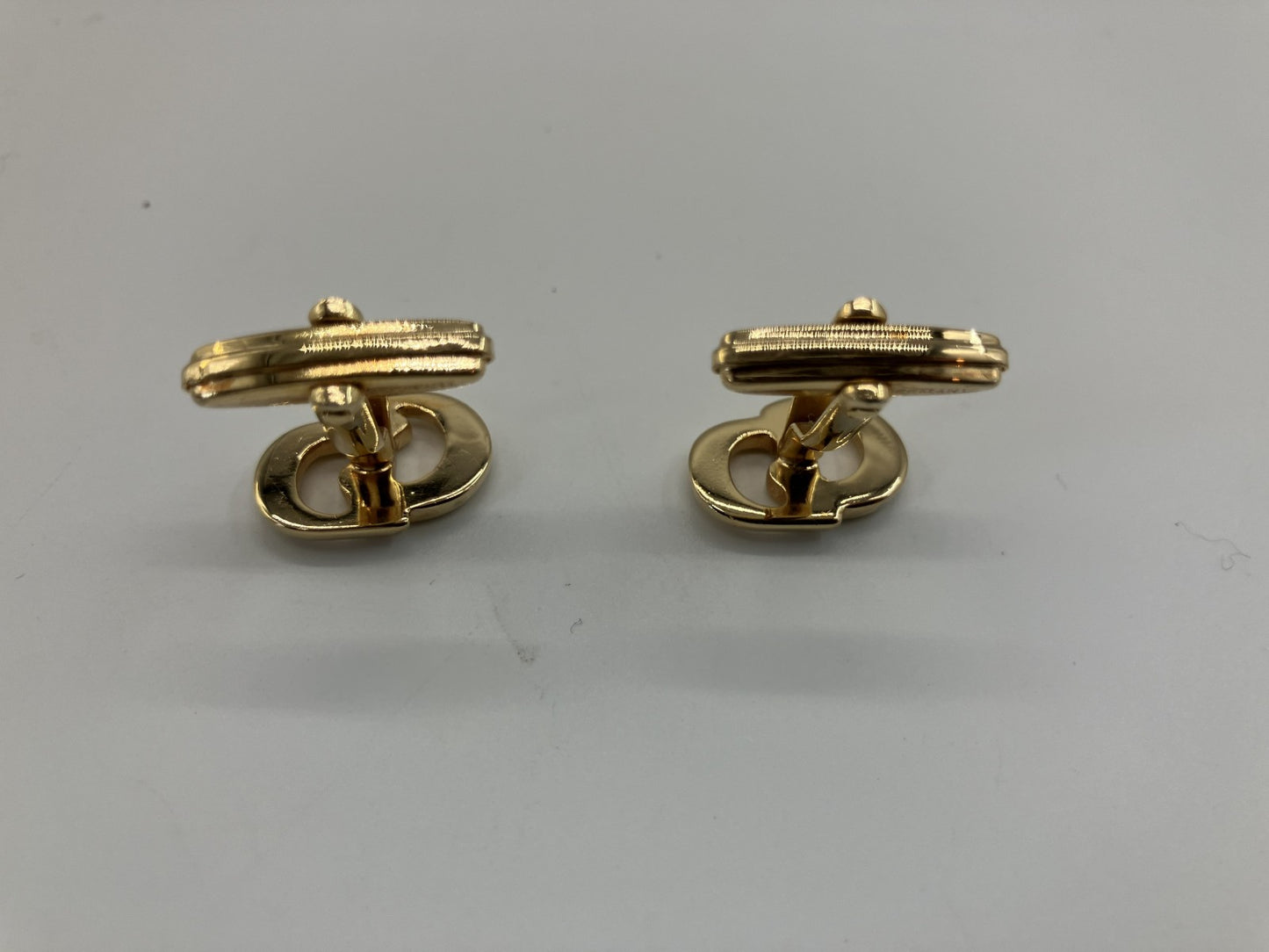 Christian Dior CD Logo Cufflinks Gold