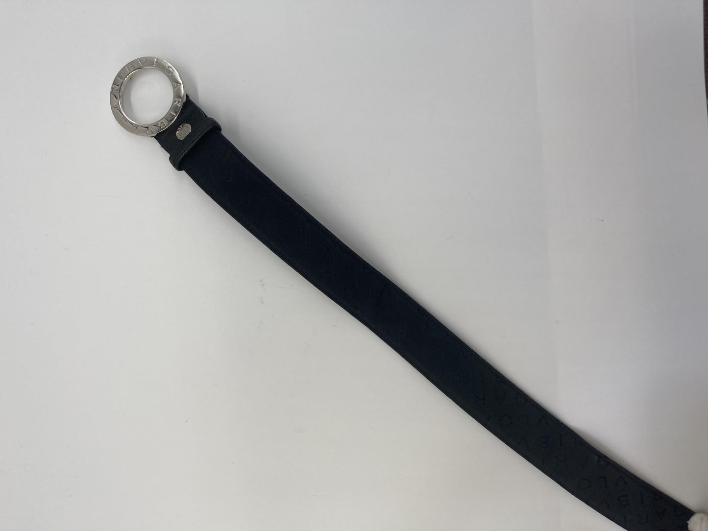 BVLGARI silver circle buckle belt, length 98cm