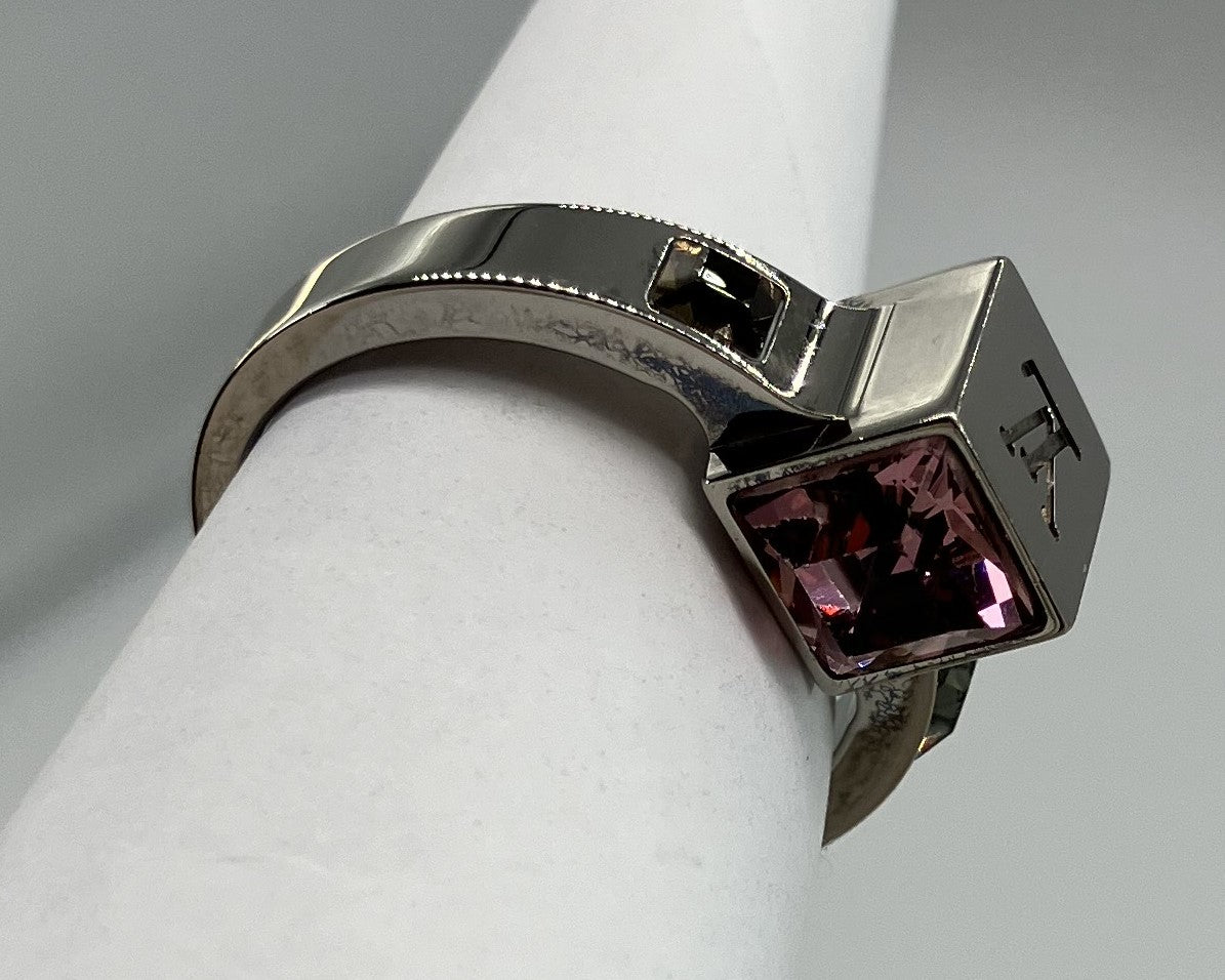 LOUIS VUITTON LV Collier Gamble Silver Ring M65229 GL0163 Size M (JP13) (US 6.5) (53) Free Shipping 