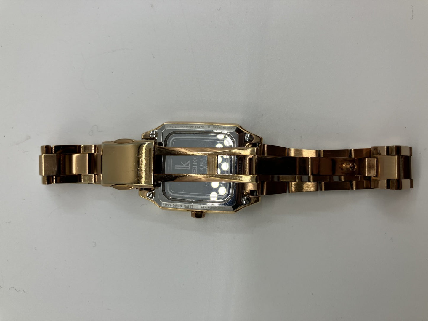 SEIKO LUKIO LUKIA 1B22-0AL0 electric wave solar wristwatch gold