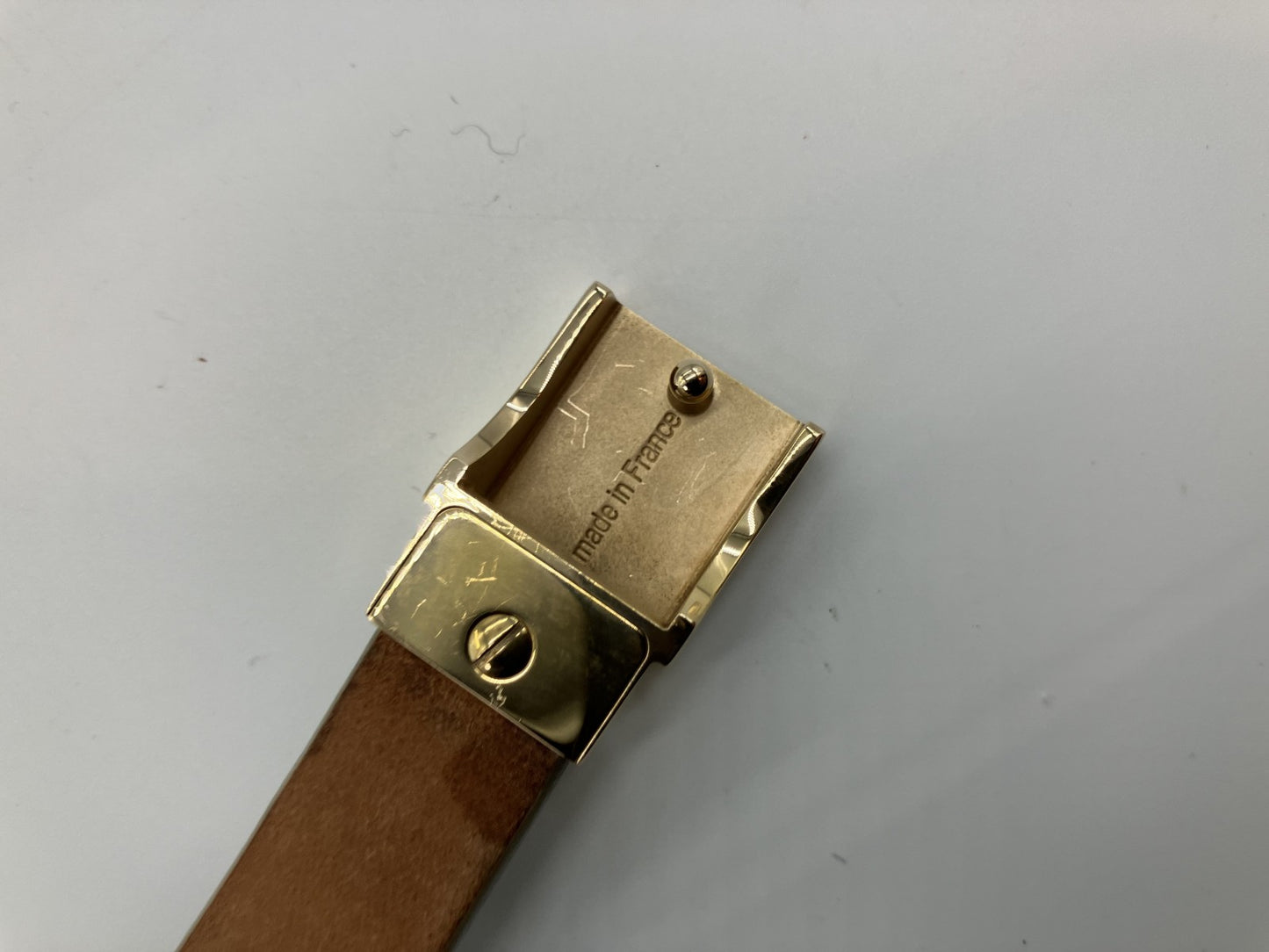 LOUIS VUITTON Vernis Belt 114cm (44.88 inch) Gray with box