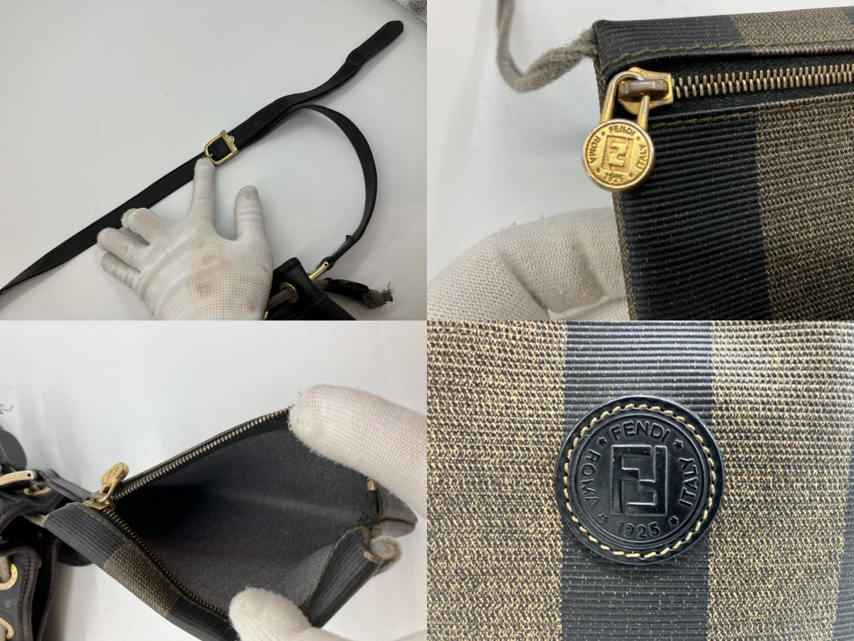 FENDI ペカン柄ショルダーバッグ H26×W24×D12ｃｍ（H10.23×W9.45×D4.72インチ） 送料無料