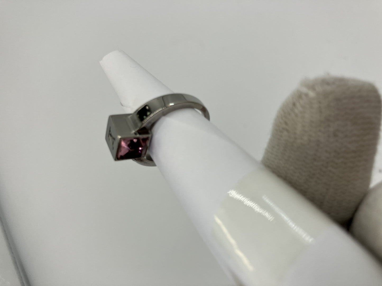 LOUIS VUITTON LV Collier Gamble Silver Ring M65229 GL0163 SizeM(US 6.5)(53)