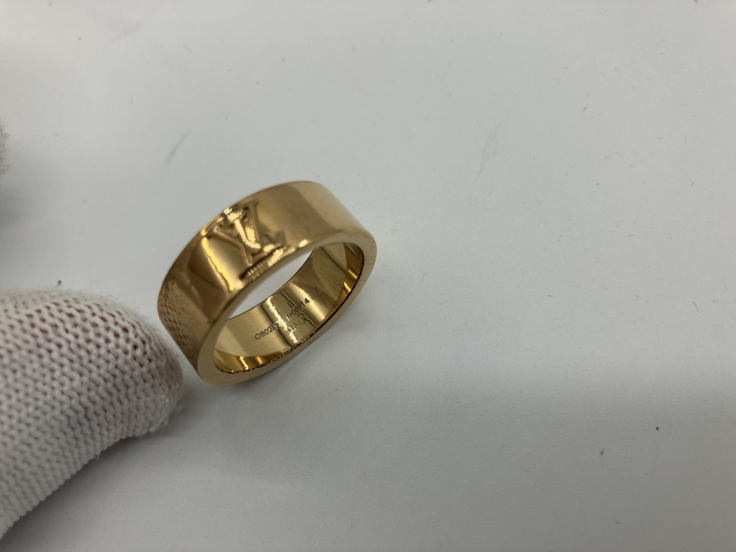 Louis Vuitton M00514 Berg LV Instinct OB0262 Ring L GP Gold Size L (21) (61) (US 10) Free Shipping 