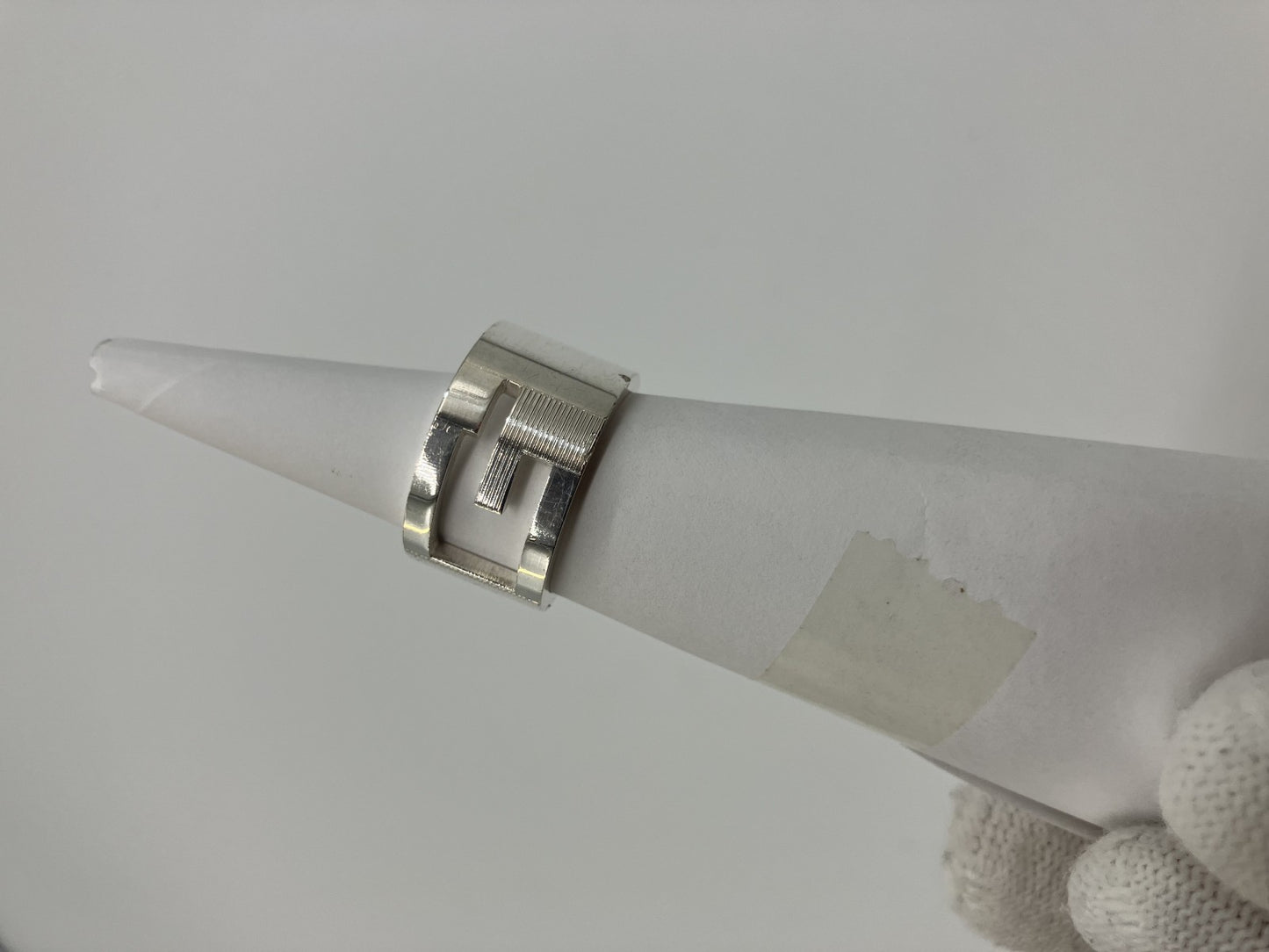 Ｇｕｃｃｉ 指輪 シルバーリング Ｇロゴ ＳＶ９２５ サイズ１５(55)(US 8) リング幅 1.15cm 送料無料