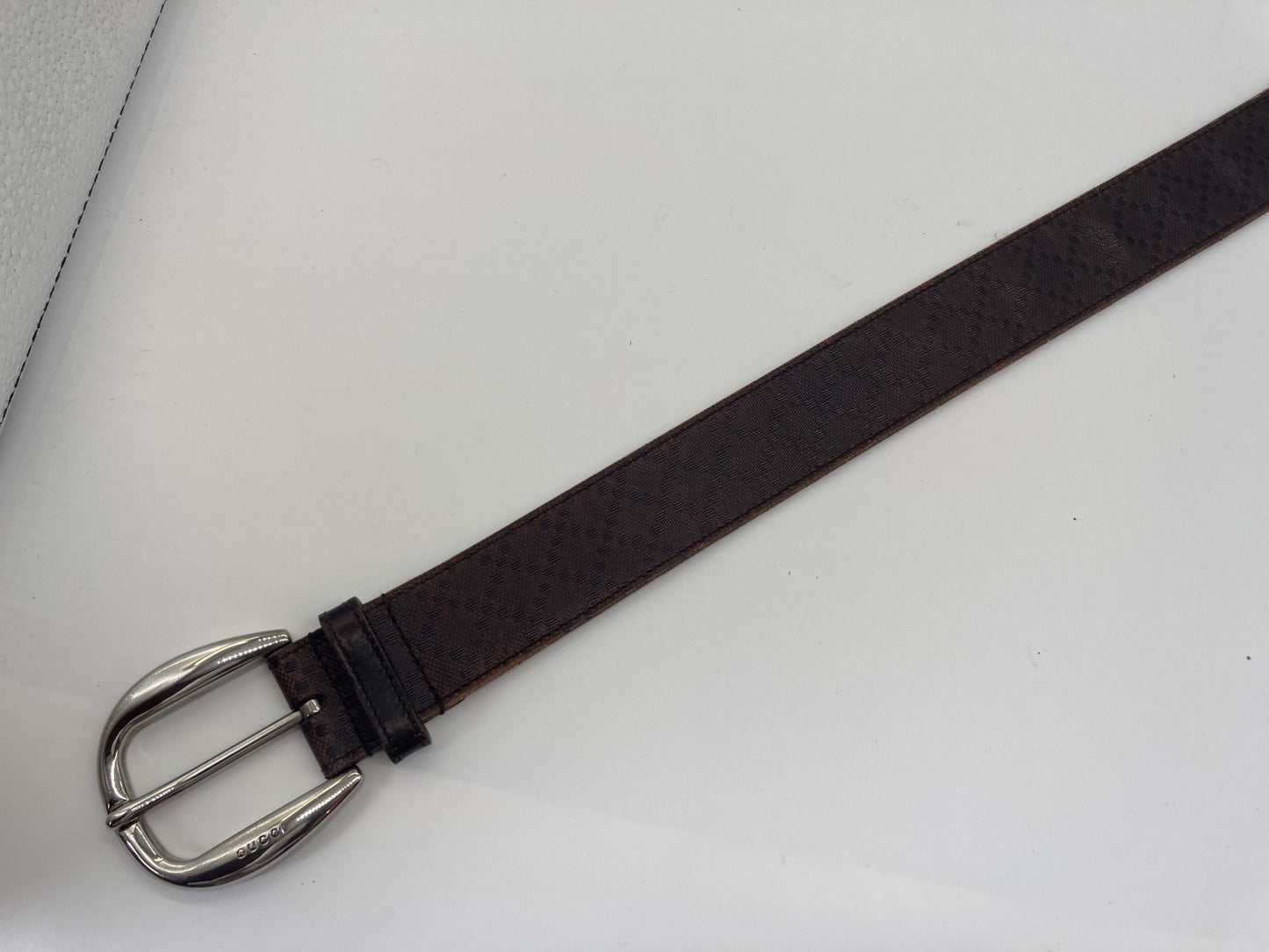 GUCCI Diamante Leather Belt Brown Total Length 108cm 268237 1476 90 36 Free Shipping 