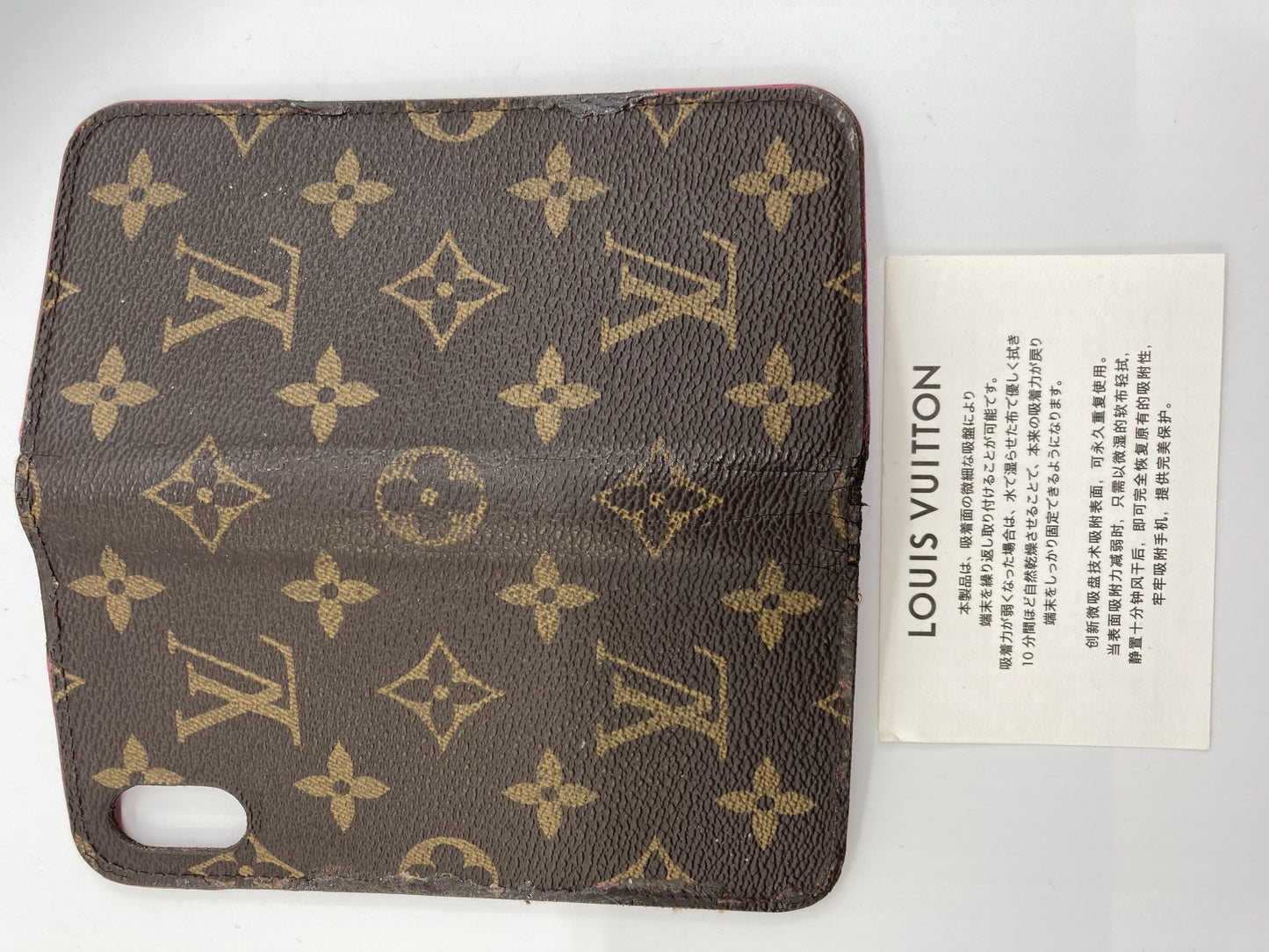 เคส iPhone Louis Vuitton Monogram iPhoneX Folio Rose M63444 จัดส่งฟรี 
