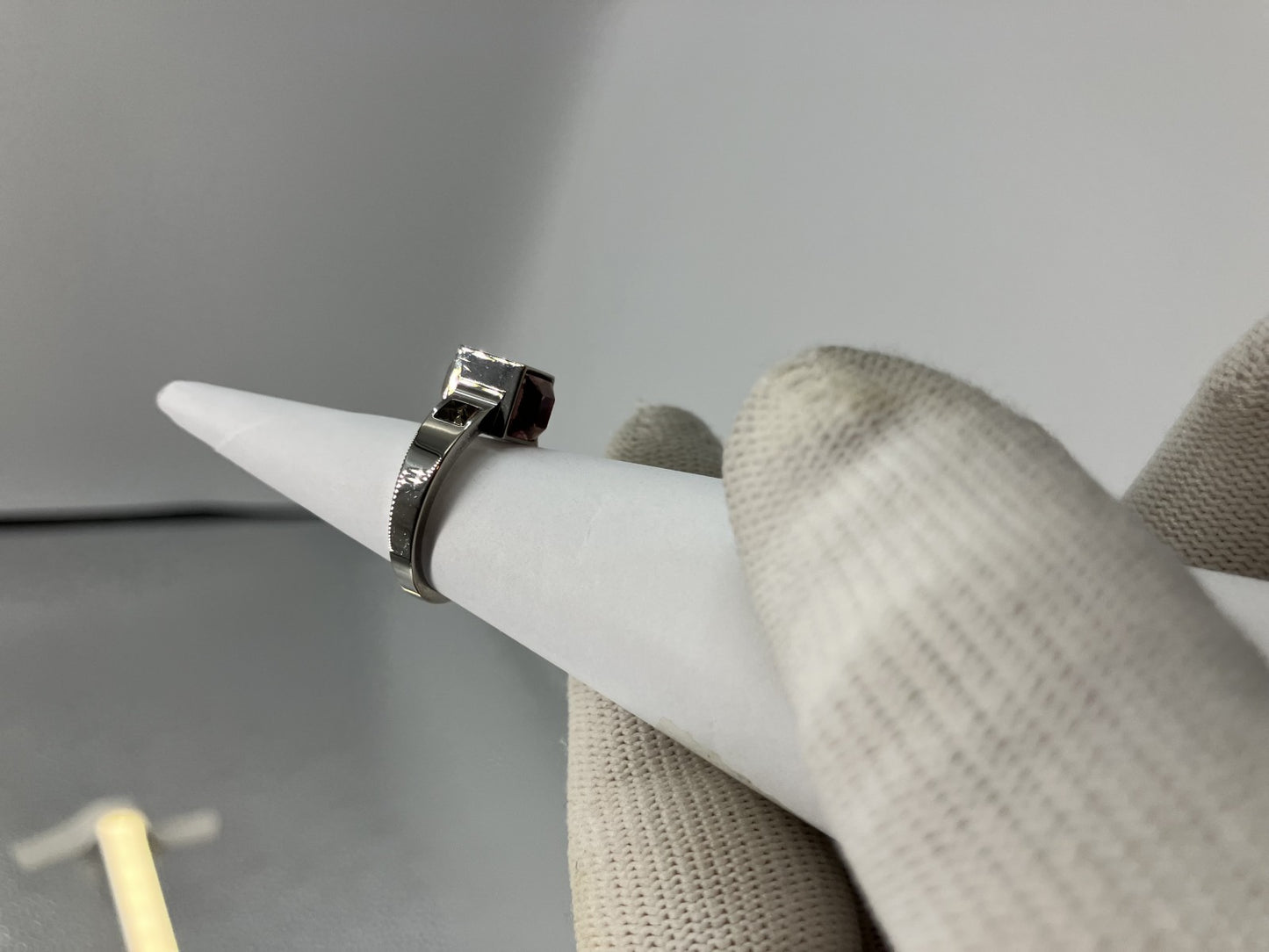 LOUIS VUITTON LV Collier Gamble Silver Ring M65229 GL0163 SizeM(US 6.5)(53)