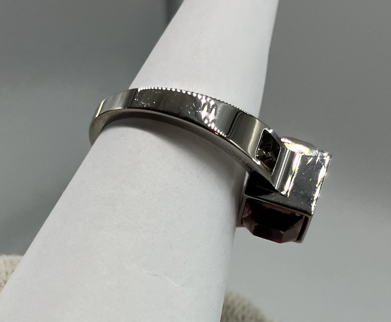 LOUIS VUITTON LV Collier Gamble Silver Ring M65229 GL0163 Size M (JP13) (US 6.5) (53) Free Shipping 