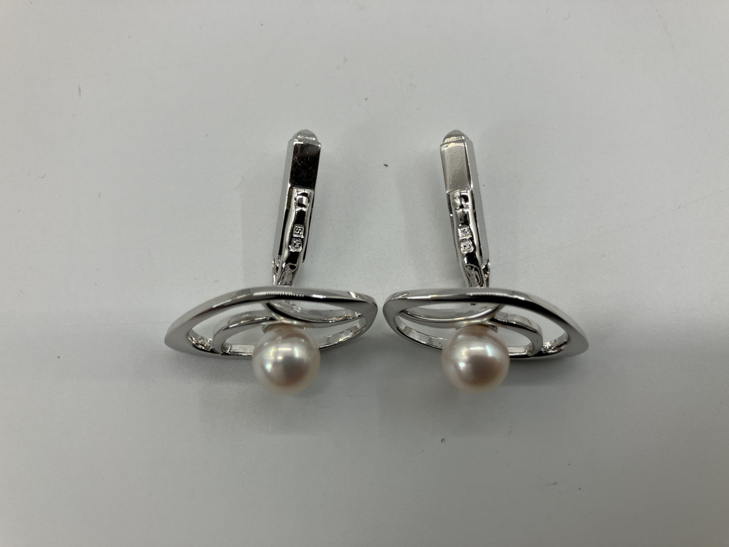 MIKIMOTO Cufflinks Pearl Pearl diameter approx. 7.4mm Silver Free shipping 