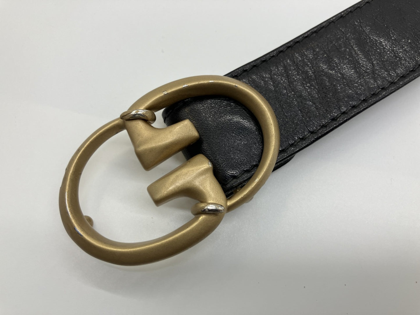 Gucci belt, black and gold, total length approx. 78cm, free shipping 