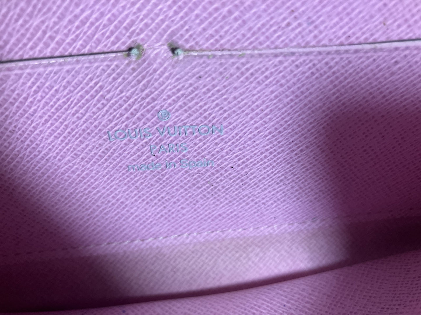 Louis Vuitton Multicolor Zippy Wallet White x Pink Long Purse M60241 Spain Made