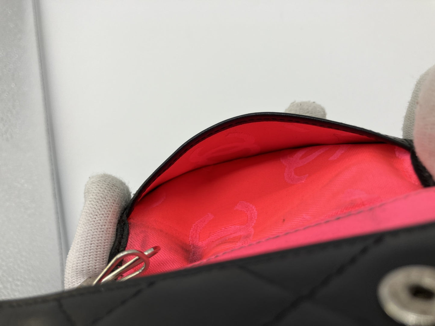 CHANEL Cambon 6-Ring Key Case Black & Pink