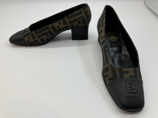 FENDI Zucca Pumps Size (36.5)(US 6.25)(23.1 cm)(9.09 inch) Heel 5 cm (1.97 inch)