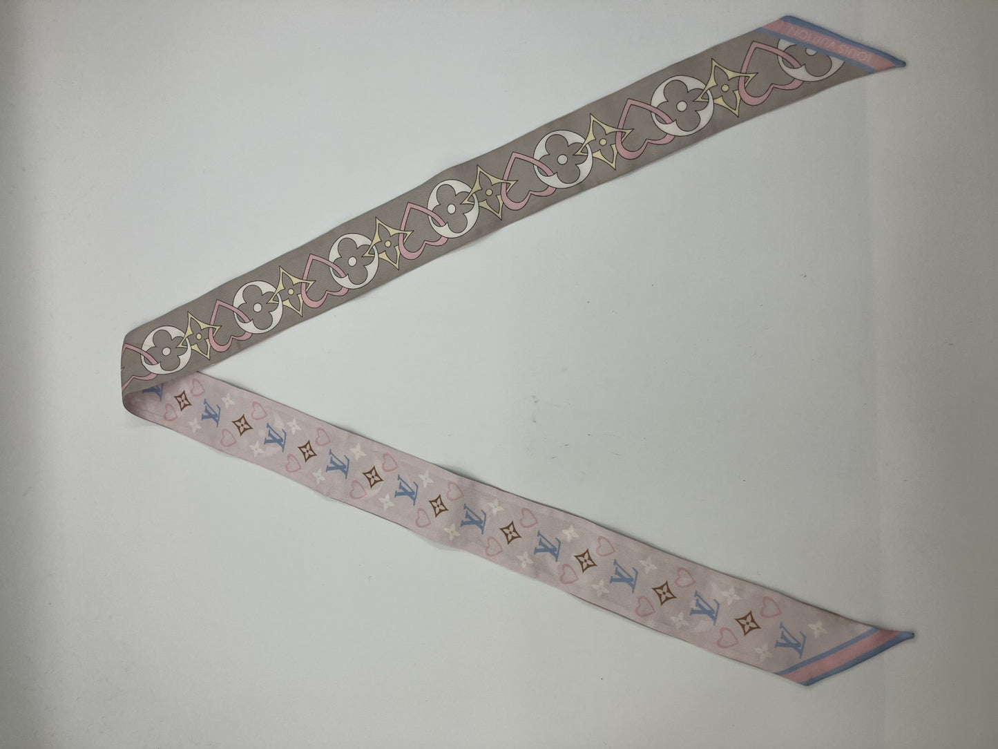 Louis Vuitton M78140 Bandeau BB My True LV Scarf Silk Pink 119x5cm