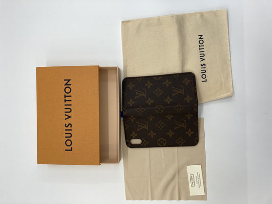 ＬＯＵＩＳ ＶＵＩＴＴＯＮ ルイ グラフィック M63444 ｉＰｈｏｎｅＸ・フォリオ ローズ スマートフォン モバイルケース 箱袋付き モノグラム