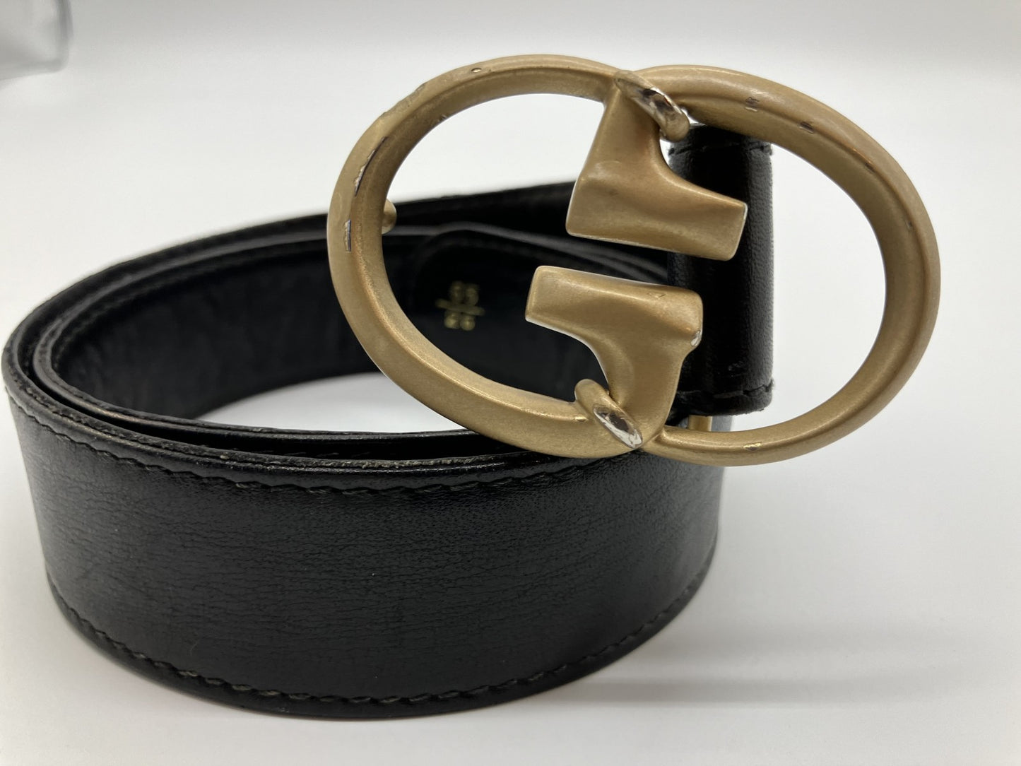 Gucci belt, black and gold, total length approx. 78cm, free shipping 