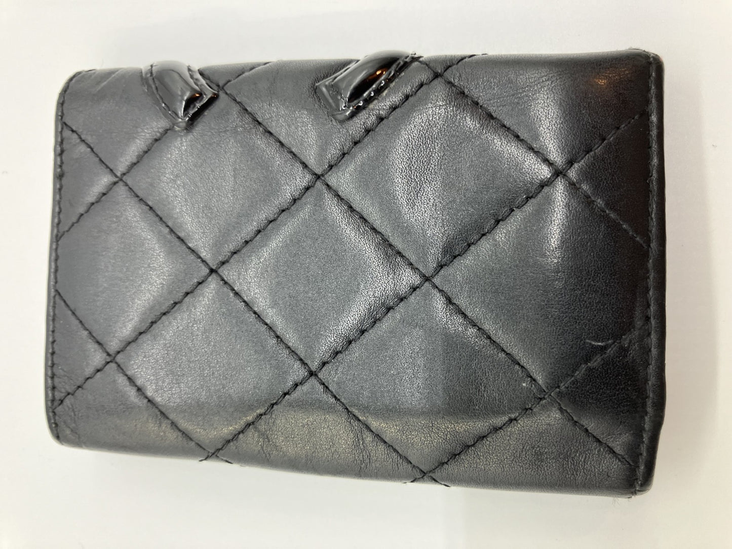 CHANEL Cambon 6-Ring Key Case Black & Pink