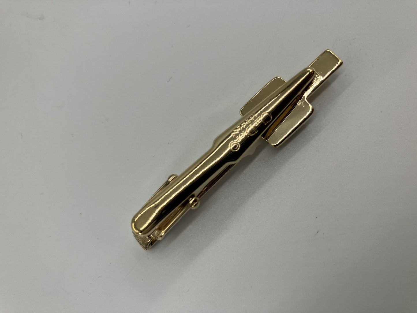 Christian Dior cuff and tie pin set, gold, with case,