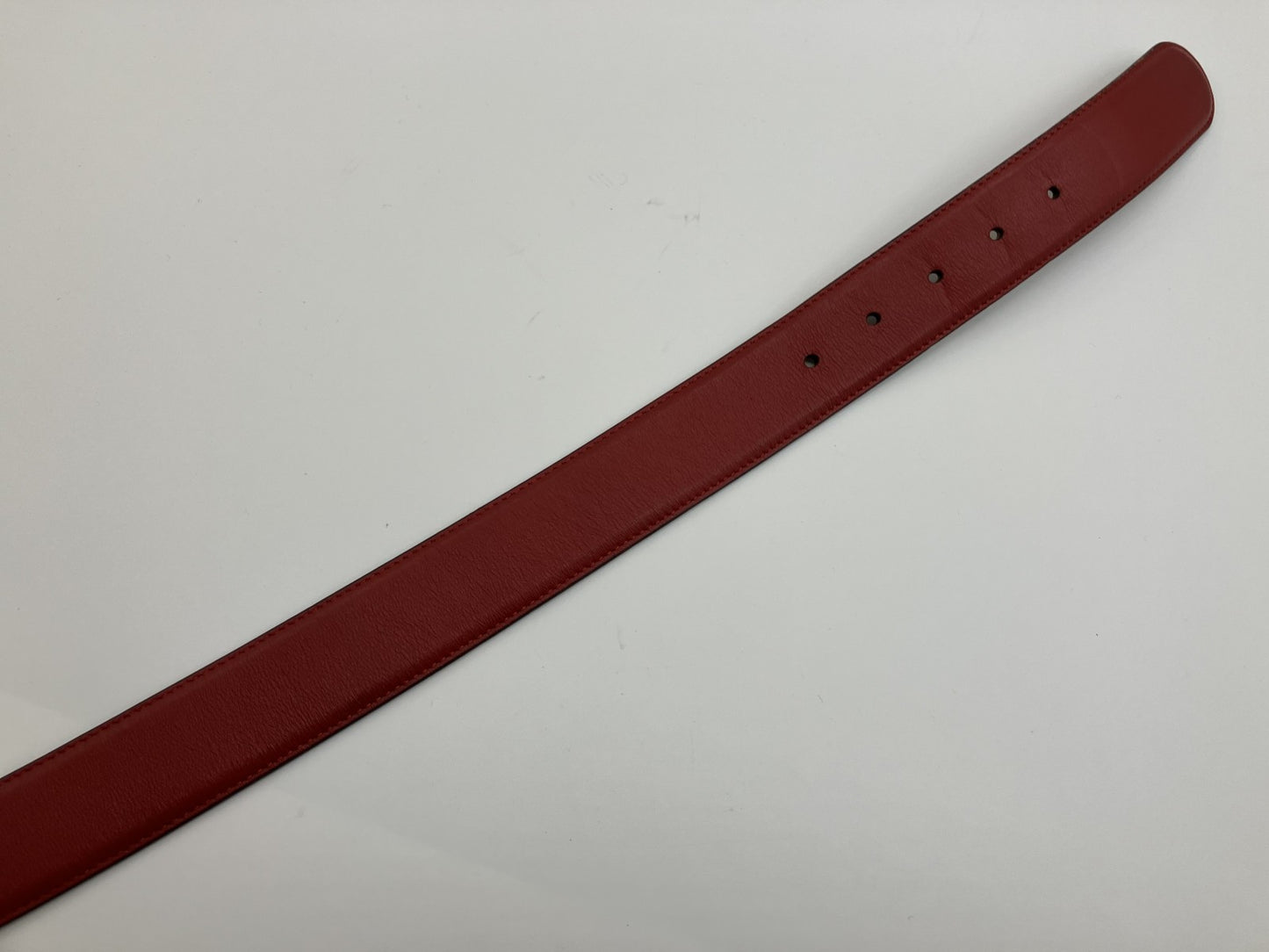 Gucci 370543 Interlocking G Belt 75/30 Leather Red Length 90cm Free Shipping 