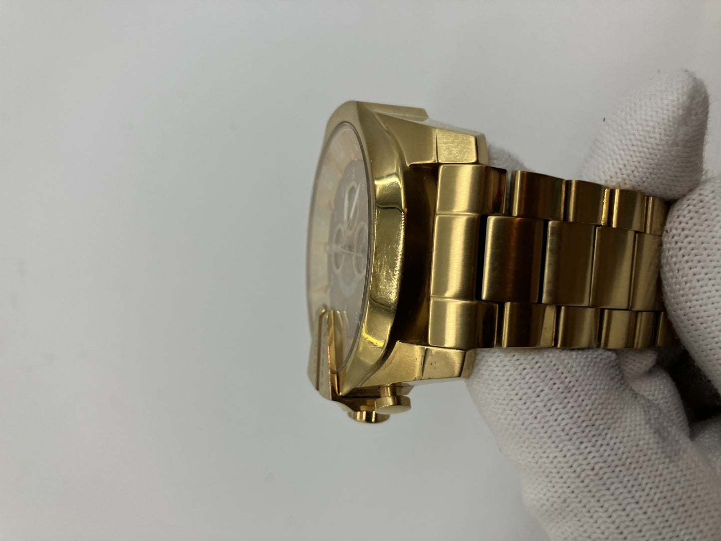 Diesel Mega Chief DZ4360 battery replaced gold diameter 57mm chronograph