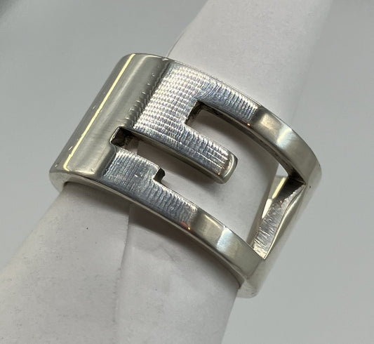 GUCCI Icon Ring SV925 11.5g ขนาด 12 (US 6.5) (52) ความกว้างแหวน 1.2cm จัดส่งฟรี 