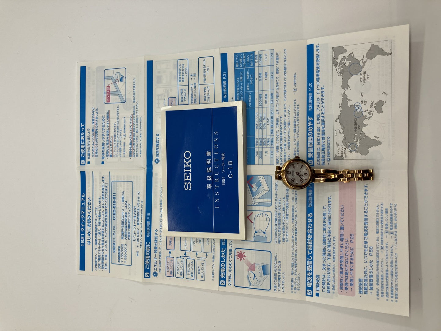 Seiko 1B21-0AC0 Solar radio wave case width 25mm, wrist circumference 13.5cm wristwatch Ladies