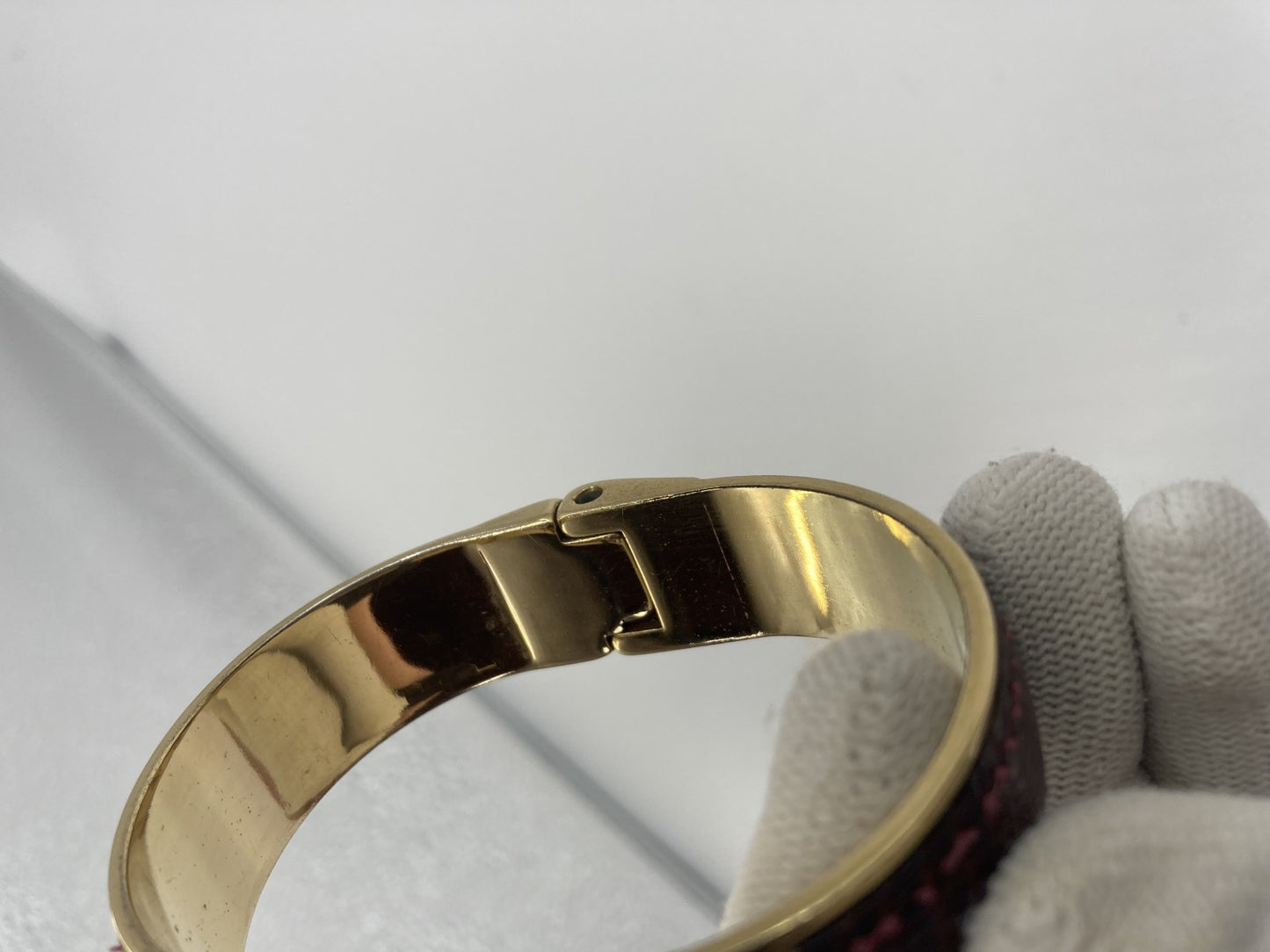 Gucci Bracelet/Bangle GG Purple &amp; Gold Arm circumference approx. 18cm Free shipping 