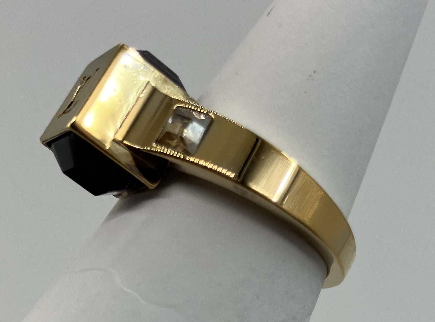 LOUIS VUITTON Cube Ring Gold Size M (JP 10)(US 5.5)(EU 50) with bag