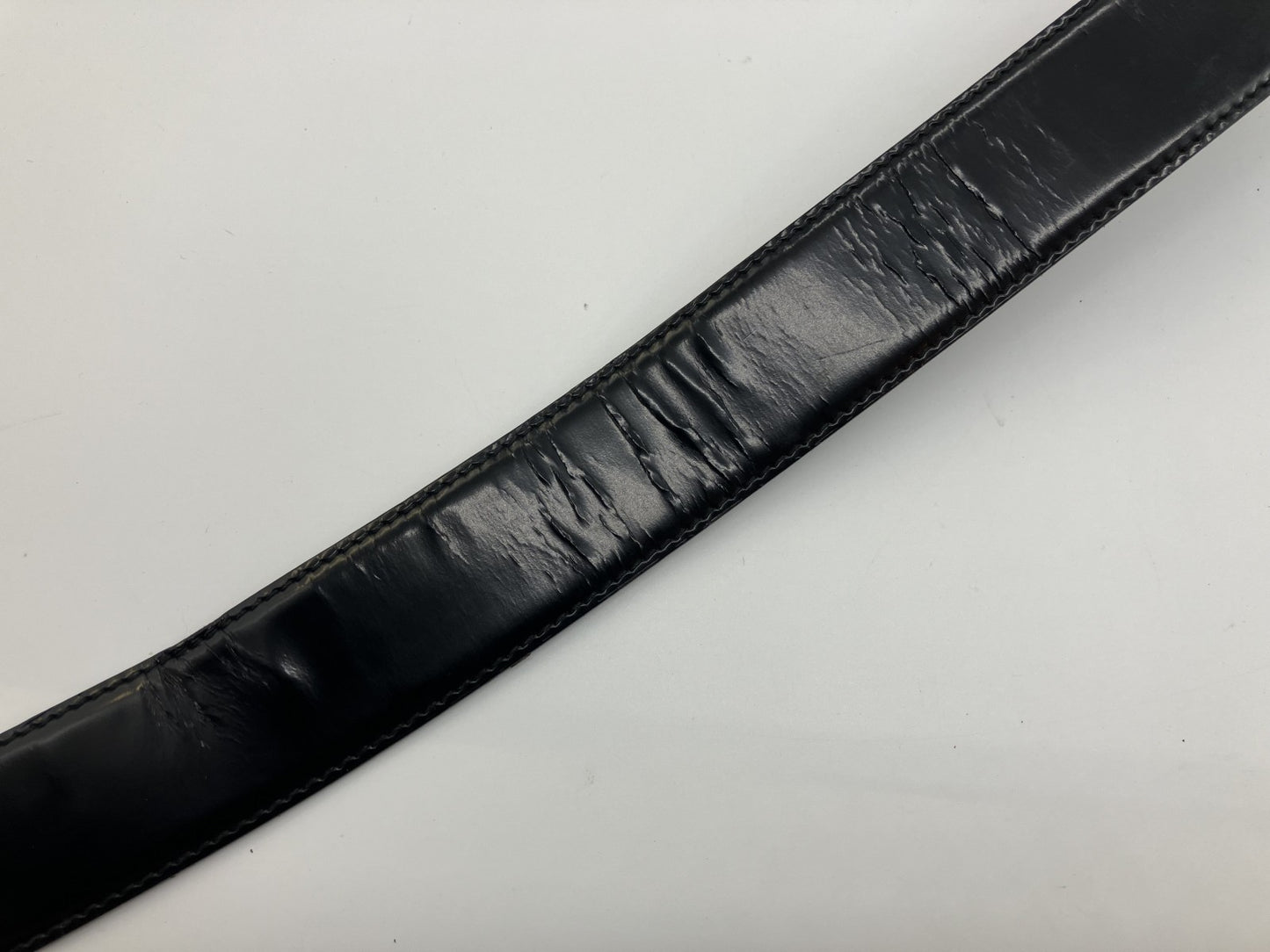 Ｇｕｃｃｉ グッチ ＧＧレザーベルト（Ｇバックル）全長９３ｃｍ 幅３．５ｃｍ 送料無料