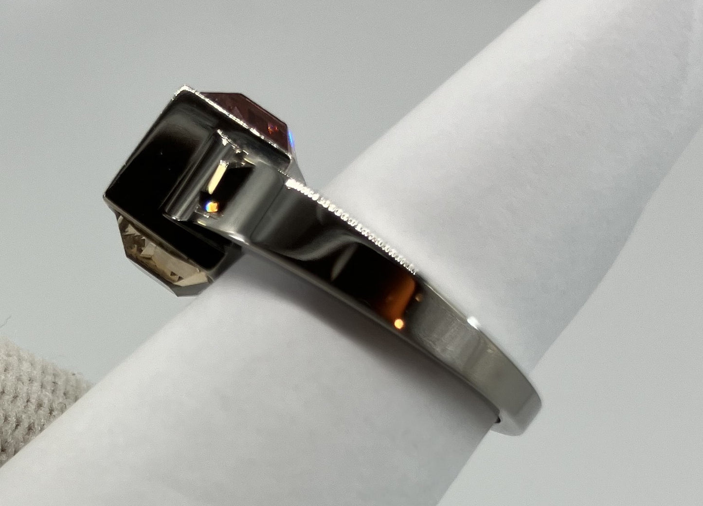 LOUIS VUITTON LV Collier Gamble Silver Ring M65229 GL0163 Size M (JP13) (US 6.5) (53) Free Shipping 