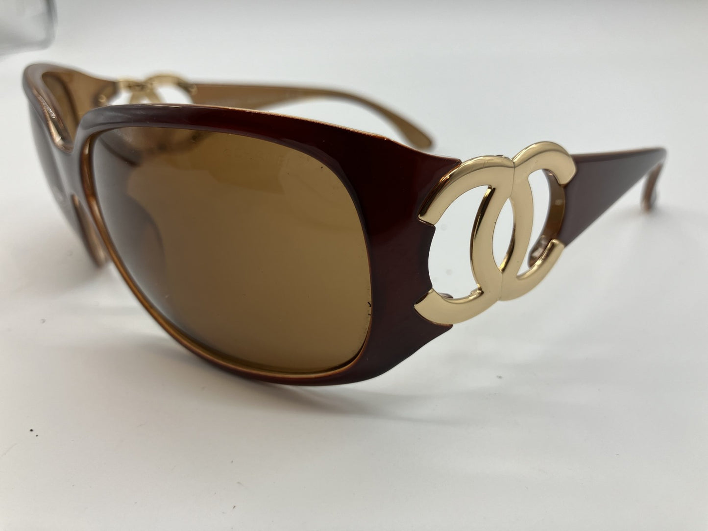 Chanel sunglasses brown 6014 with case free shipping 