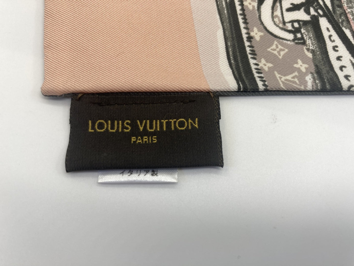 LOUIS VUITTON Louis Vuitton Bandeau Trunk Scarf M73965 MA0136 118cm x 7cm จัดส่งฟรี 